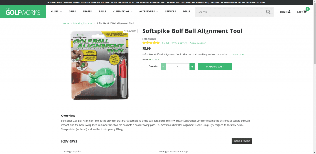 Golf Ball Alignment Tool